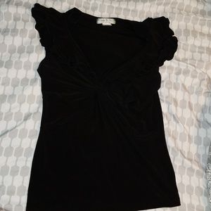 Super Soft Ruched Ruffle Blouse Top